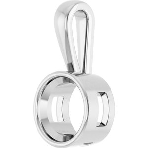 10K White Gold 9.4 mm Round Charm/Pendant Mounting – image 4