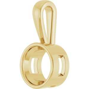 10K Yellow Gold 9.4 mm Round Charm/Pendant Mounting – image 4