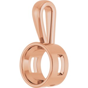 14K Rose Gold 9.4 mm Round Charm/Pendant Mounting – image 4