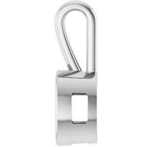 18K X1 White Gold 10x10 mm Cushion Charm/Pendant Mounting – image 6