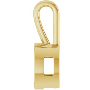 14K Yellow Gold 10x10 mm Cushion Charm/Pendant Mounting – image 6