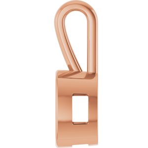 10K Rose Gold 10x10 mm Cushion Charm/Pendant Mounting – image 6