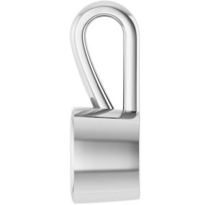 18K Palladium White Gold 5.5x5.5 mm Cushion Charm/Pendant Mounting – image 6