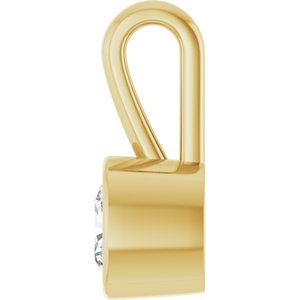 14K Yellow Gold 5.5x5.5 mm Cushion Charm/Pendant Mounting – image 5