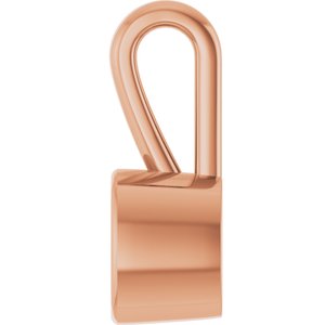 10K Rose Gold 5.5x5.5 mm Cushion Charm/Pendant Mounting – image 6