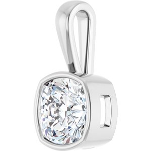 Sterling Silver 10x10 mm Cushion Charm/Pendant Mounting – image 3