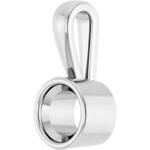 18K White Gold 6 mm Round Charm/Pendant Mounting – image 4