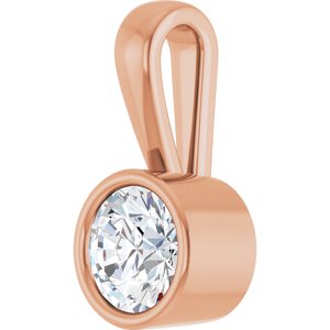 18K Rose Gold 6 mm Round Charm/Pendant Mounting – image 3