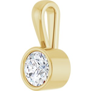 10K Yellow Gold 6 mm Round Charm/Pendant Mounting – image 3