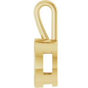 10K Yellow Gold 12x10 mm Oval Charm/Pendant Mounting – image 6