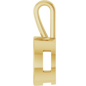 18K Yellow Gold 14x10 mm Oval Charm/Pendant Mounting – image 6