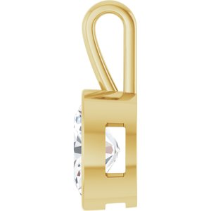 18K Yellow Gold 14x10 mm Oval Charm/Pendant Mounting – image 5