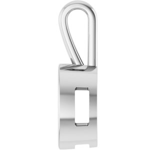 14K X1 White Gold 14x10 mm Oval Charm/Pendant Mounting – image 6