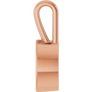 18K Rose Gold 8.5x4.5 mm Marquise Charm/Pendant Mounting – image 6