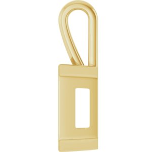 10K Yellow Gold 14x10 mm Emerald Charm/Pendant Mounting – image 6