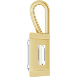 10K Yellow Gold 14x10 mm Emerald Charm/Pendant Mounting – image 5