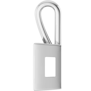 18K X1 White Gold 10x10 mm Square Charm/Pendant Mounting – image 6