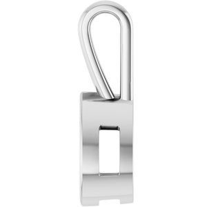 18K X1 White Gold 10x6 mm Pear Charm/Pendant Mounting – image 6