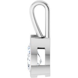 Platinum 10x6 mm Pear Charm/Pendant Mounting – image 5
