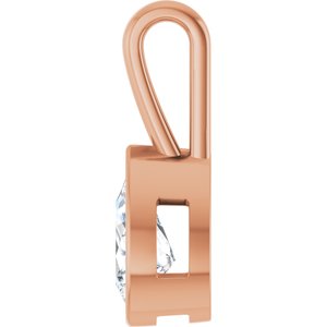 10K Rose Gold 10x6 mm Pear Charm/Pendant Mounting – image 5