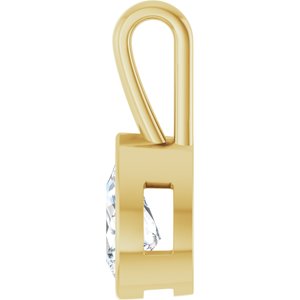 18K Yellow Gold 10x6 mm Pear Charm/Pendant Mounting – image 5