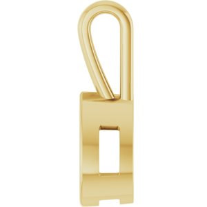 14K Yellow Gold 10x6 mm Pear Charm/Pendant Mounting – image 6