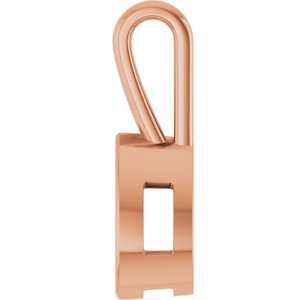 10K Rose Gold 10x6 mm Pear Charm/Pendant Mounting – image 6