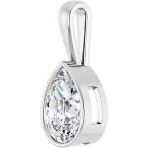 10K X1 White Gold 15x10 mm Pear Charm/Pendant Mounting – image 3