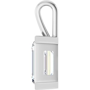 10K X1 White Gold 16x12 mm Emerald Charm/Pendant Mounting – image 5