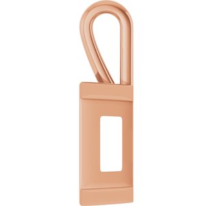 10K Rose Gold 16x12 mm Emerald Charm/Pendant Mounting – image 6