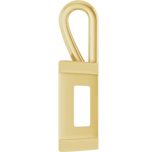 10K Yellow Gold 16x12 mm Emerald Charm/Pendant Mounting – image 6