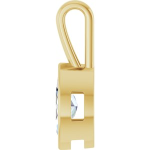 14K Yellow Gold 10.5x5.5 mm Marquise Charm/Pendant Mounting – image 5