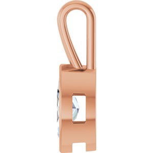 18K Rose Gold 10.5x5.5 mm Marquise Charm/Pendant Mounting – image 5