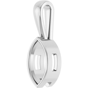 10K X1 White Gold 10.5x5.5 mm Marquise Charm/Pendant Mounting – image 4