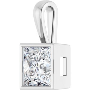 Continuum Sterling Silver 9x9 mm Square Charm/Pendant Mounting – image 3