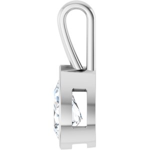 Platinum 11.5x7 mm Pear Charm/Pendant Mounting – image 5
