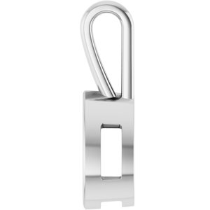 18K White Gold 11.5x7 mm Pear Charm/Pendant Mounting – image 6