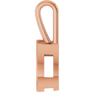 10K Rose Gold 11.5x7 mm Pear Charm/Pendant Mounting – image 6
