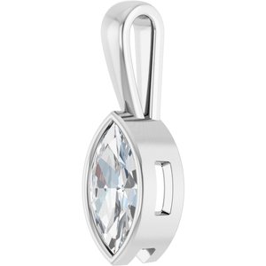 Sterling Silver 11x5.5 mm Marquise Charm/Pendant Mounting – image 3