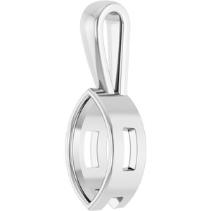 18K White Gold 11x5.5 mm Marquise Charm/Pendant Mounting – image 4