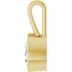 18K Yellow Gold 9x6 mm Pear Charm/Pendant Mounting – image 5