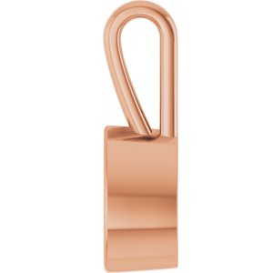 10K Rose Gold 9x6 mm Pear Charm/Pendant Mounting – image 6