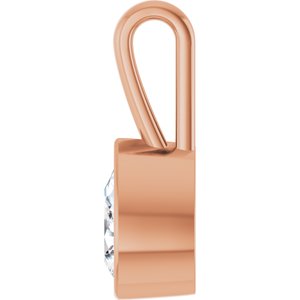 10K Rose Gold 9x6 mm Pear Charm/Pendant Mounting – image 5