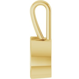 18K Yellow Gold 9x6 mm Pear Charm/Pendant Mounting – image 6