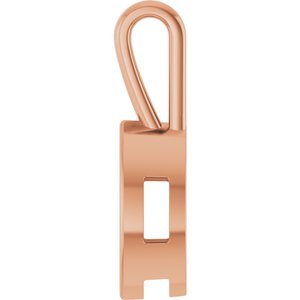 18K Rose Gold 13x6.5 mm Marquise Charm/Pendant Mounting – image 6
