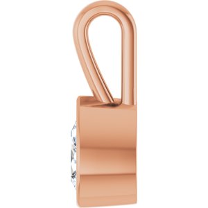 14K Rose Gold 7x4.5 mm Pear Charm/Pendant Mounting – image 5