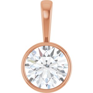10K Rose Gold 13 mm Round Charm/Pendant Mounting