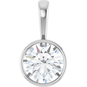 18K Palladium White Gold 13 mm Round Charm/Pendant Mounting