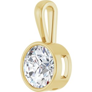 18K Yellow Gold 13 mm Round Charm/Pendant Mounting – image 3