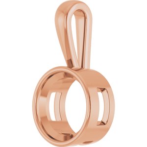 10K Rose Gold 13 mm Round Charm/Pendant Mounting – image 4